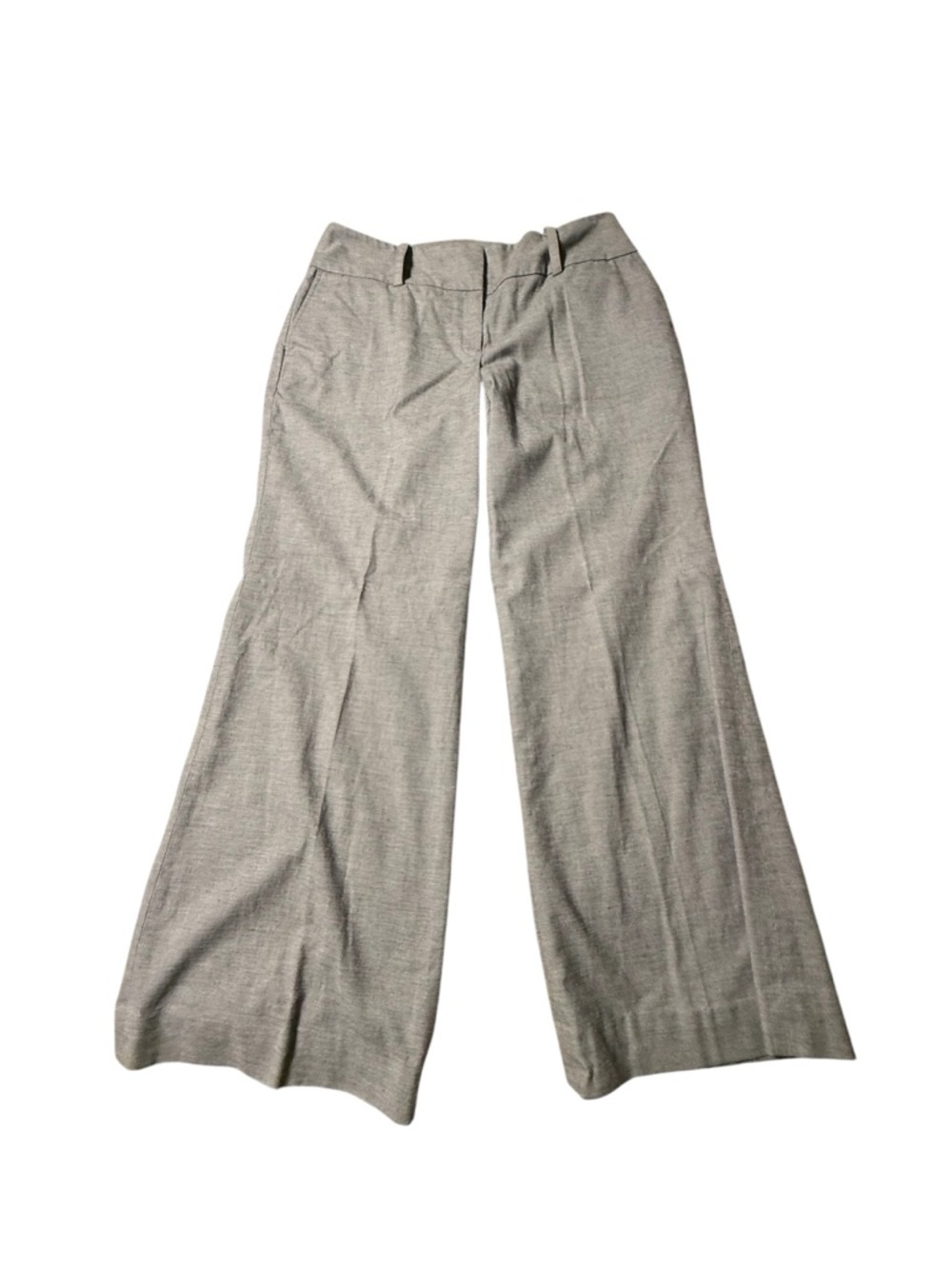 Ann Taylor Factory Pants Womens 12 Gray Curvy Slim Leg Stretch Dress Trousers